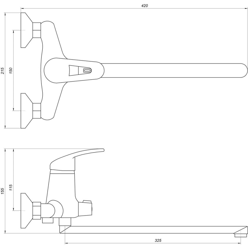 Змішувач для ванни Globus Lux Caprice GLCA-0208 (000009250) Київ - фото 5