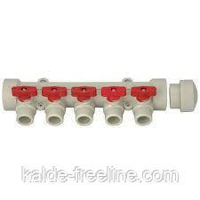 Коллектор полипропиленовый Kalde на 5 выхода RED&BLUE Харьков - изображение 1