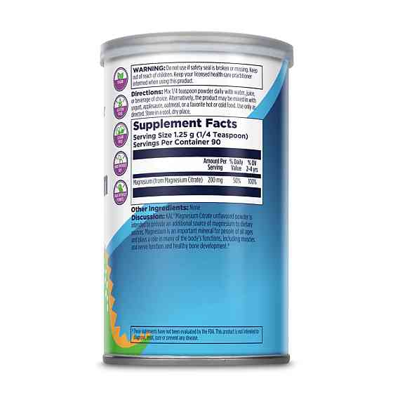 Магний цитрат KAL Magnesium Powder 200mg 112.5 g Київ