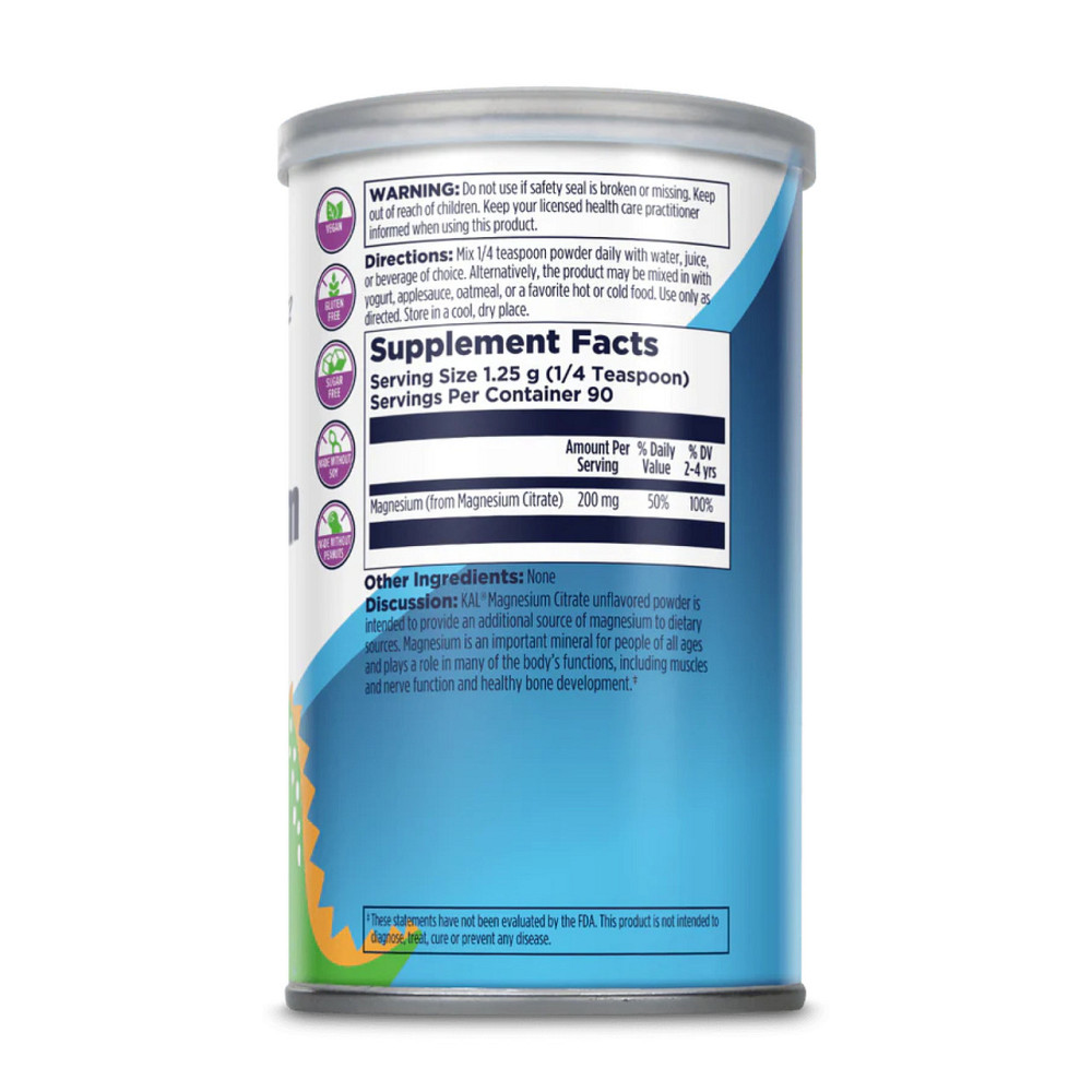 Магний цитрат KAL Magnesium Powder 200mg 112.5 g Київ - фото 5