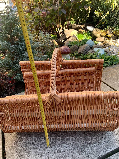 Корзина длинная на цветы | корзина из лозы вместительная |плетеная корзина на дрова Киев - изображение 2