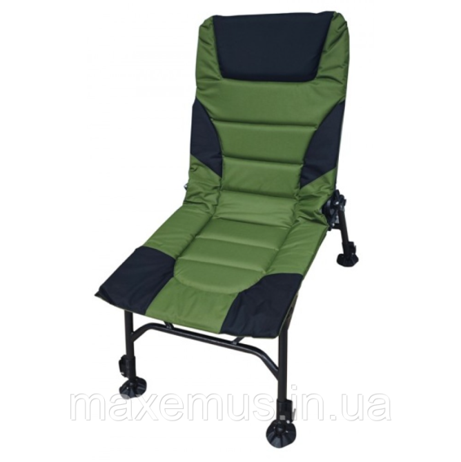 Карповое кресло раскладное для рыбалки Bonro B-26 (до 120 кг) Черно-зеленое туристическое Мостиська - фото 4