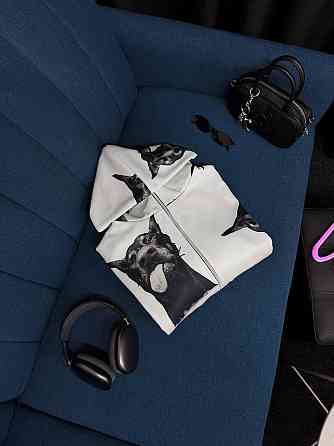 Женская стильная теплая оверсайз худая трехнитка на флисе Одесса