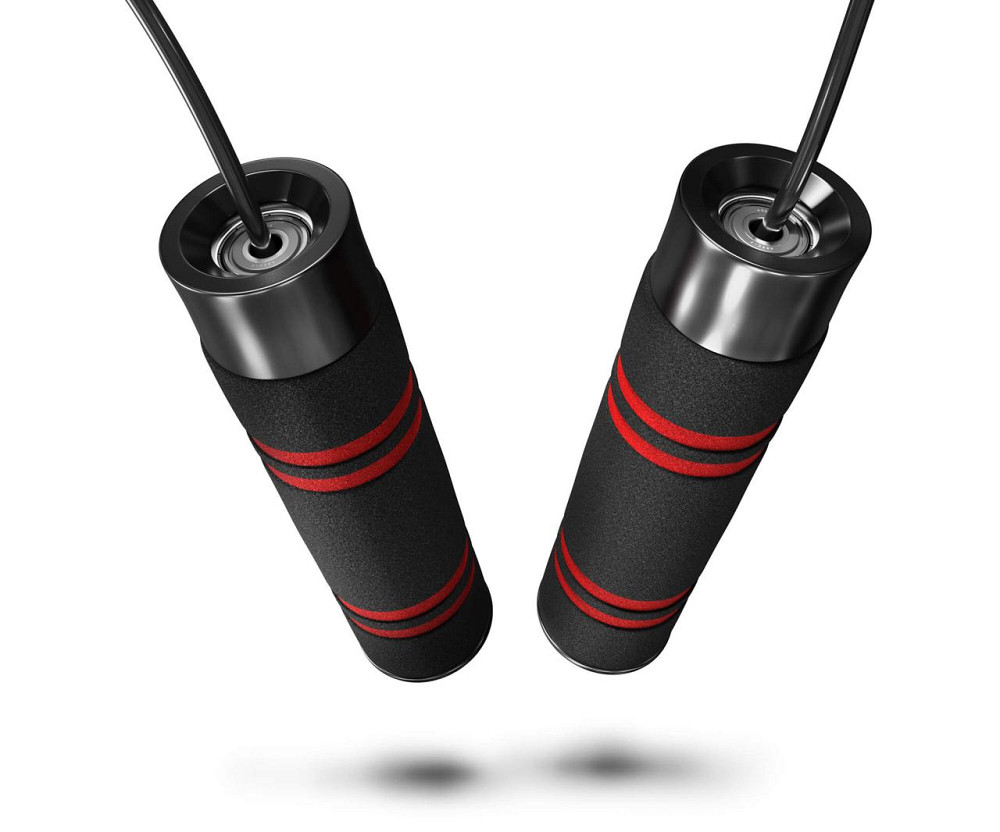 Скакалка з обтяжувачем Hop-Sport HS-F040JR чорна Київ - фото 3