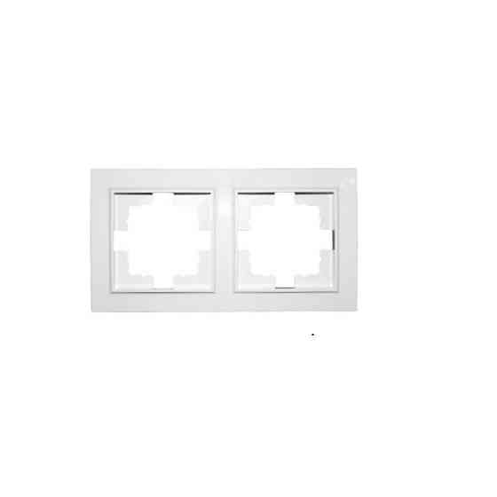 Рамка двухместная, Enzo белый Днепр