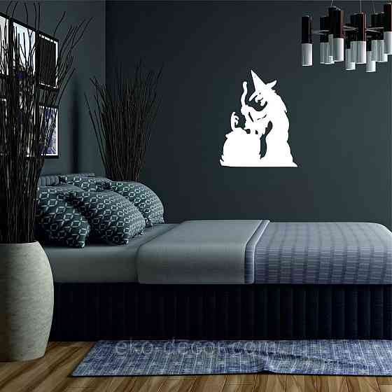 Декоративное настенное 3D Панно «Ведьма», Декор на стену с объемом 90*71 см, Белый Киев