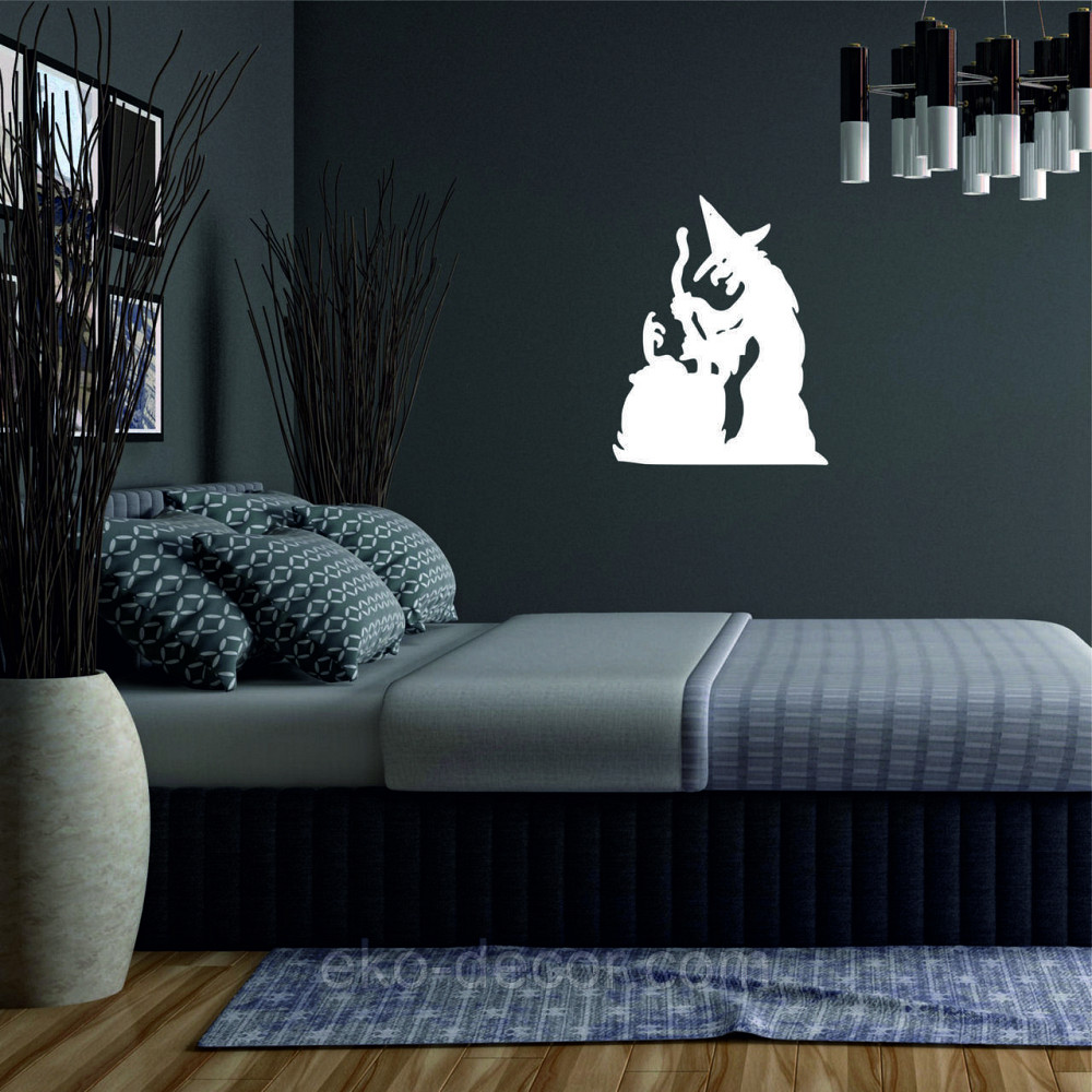 Декоративное настенное 3D Панно «Ведьма», Декор на стену с объемом 90*71 см, Белый Киев - изображение 2