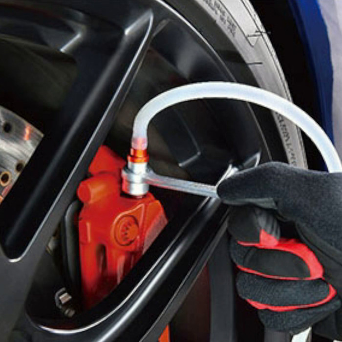 Набор ключей прокачки тормозов с обратным клапаном 7шт 7-12мм, силиконовый шланг 1м Toptul Мукачево - изображение 3