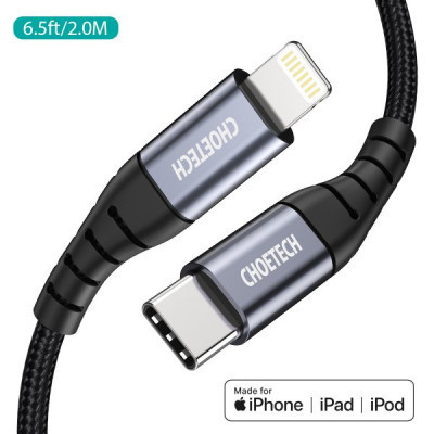 Дата кабель USB-C to Lightning 2.0m MFI Choetech (IP0041-BK) Вінниця - фото 8