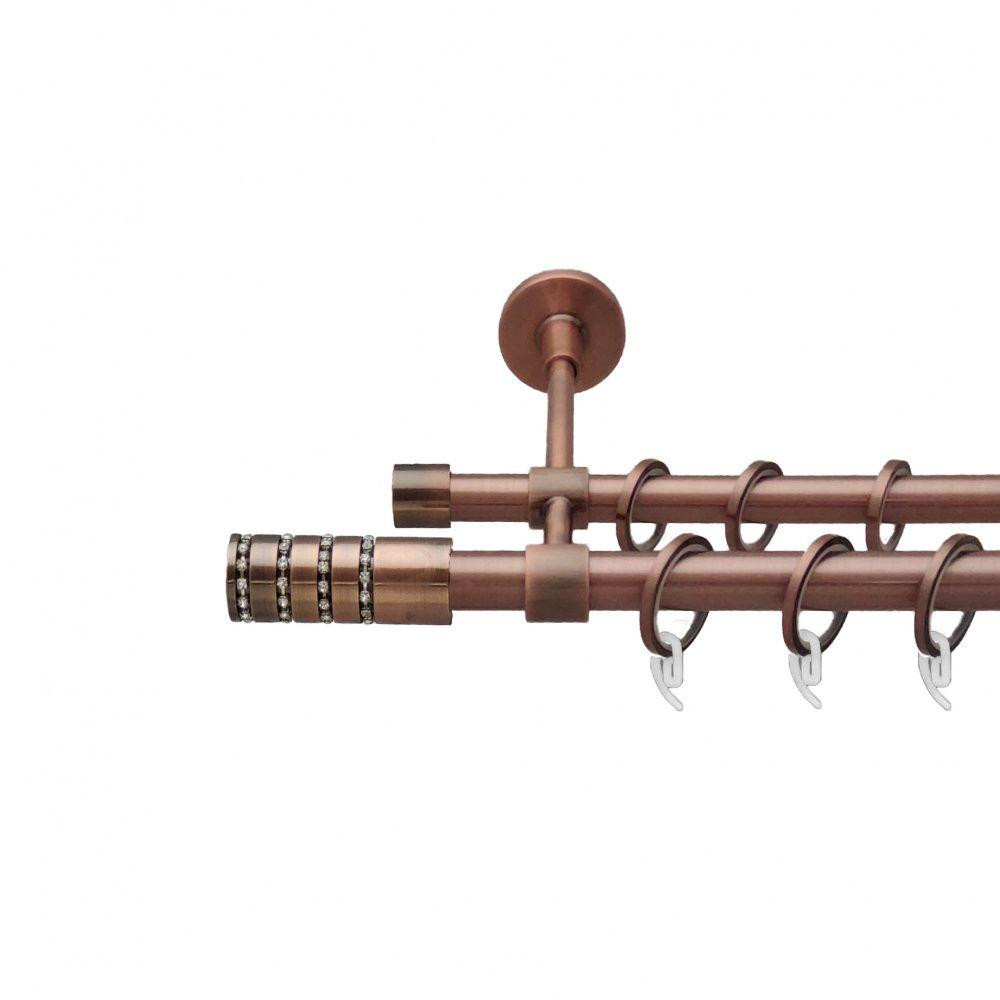 Карниз Orvit Барамелла металевий дворядний закритий гладка труба кільце фасонне металеве  Мідь 19\16 мм 160 см Львов - изображение 1