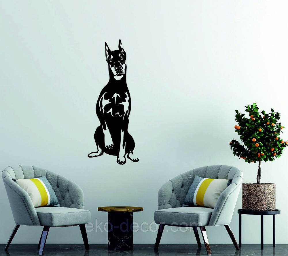 Декоративне настінне Панно «Доберман», Декор на стіну Київ - фото 2