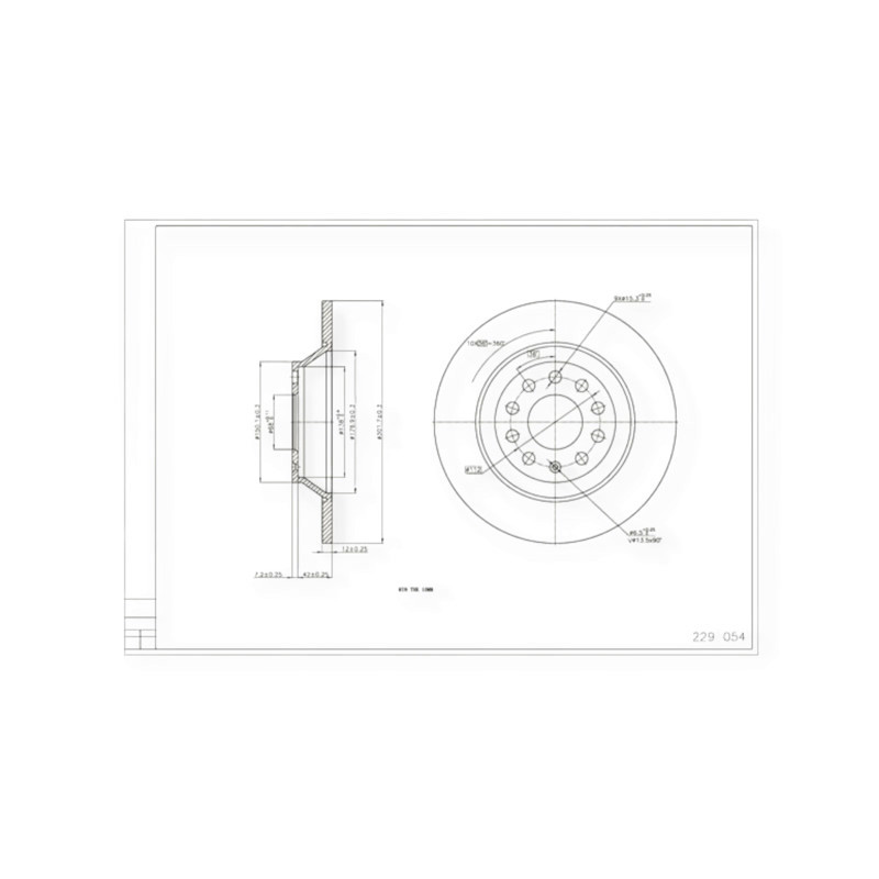 Диск Audi A6 C6 (2004-2011) задний (302x12) тормозной Мукачево - изображение 1