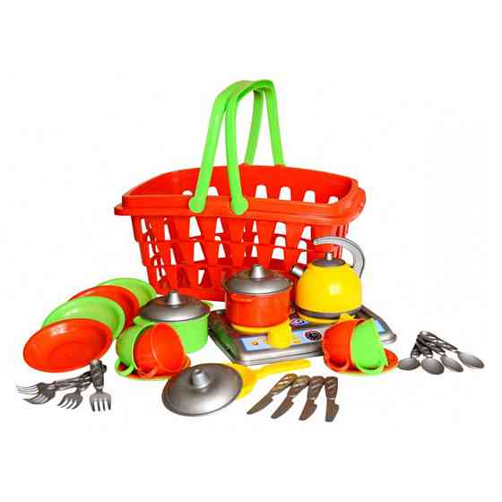 Набір посуду в кошику "Галинка 10" 1172TXK 28 предметів Вінниця