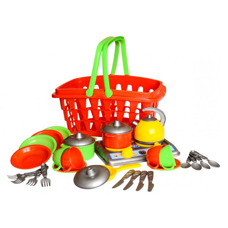 Набір посуду в кошику "Галинка 10" 1172TXK 28 предметів Вінниця - фото 1