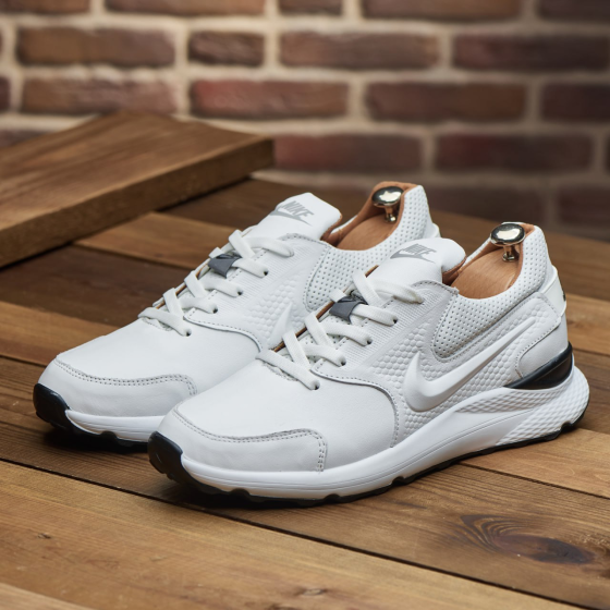 Чоловічі стильні шкіряні кросівки білого кольору 035-N-біл Харьков