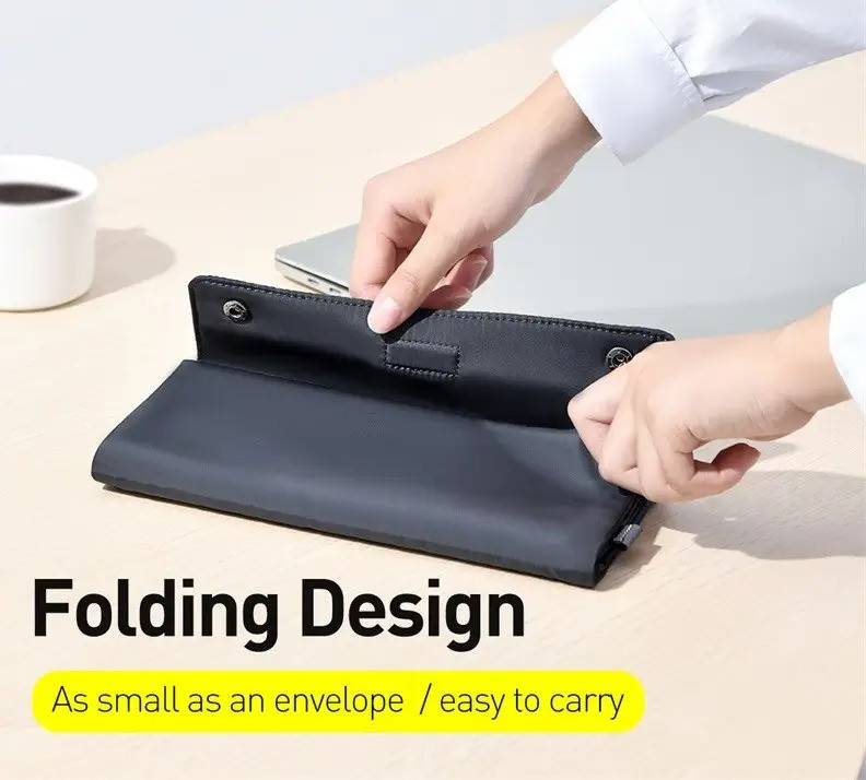 Сумка для ґаджетів Baseus Folding Series 16" Laptop Sleeve LBZD-B0G (Сіра) Миколаїв - фото 9