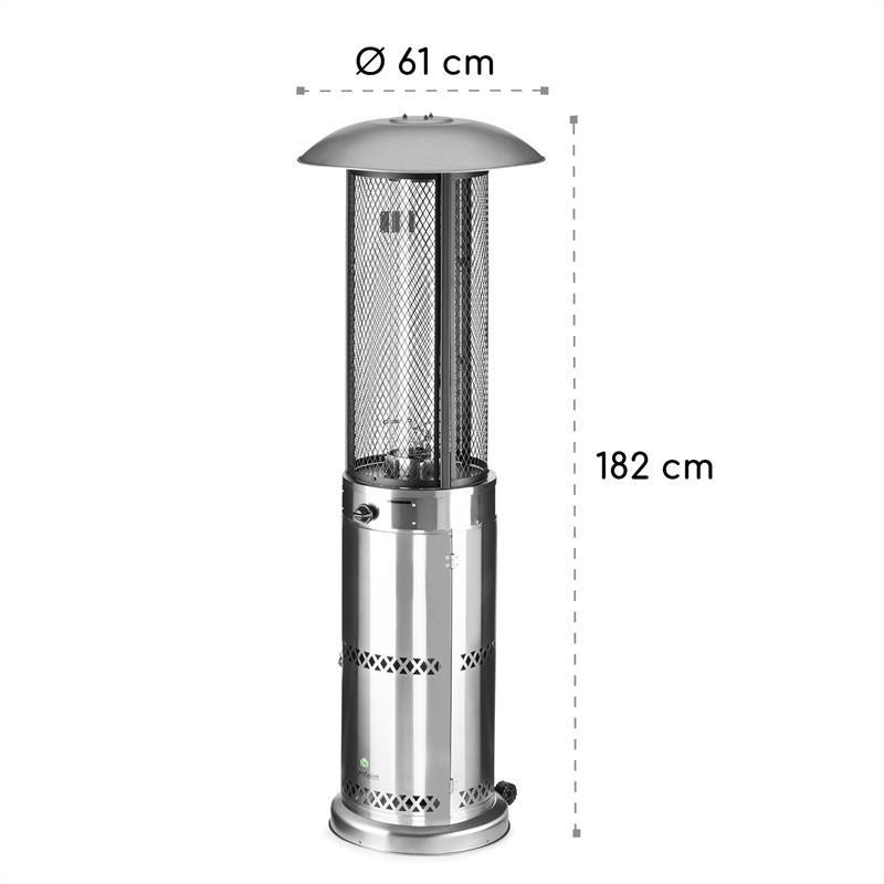 Обогреватель для террасы Goldflame Deluxe 36 000 БТЕ/11 кВт, мобильный, из закаленного стекла, из нержавеющей Ровно - изображение 9