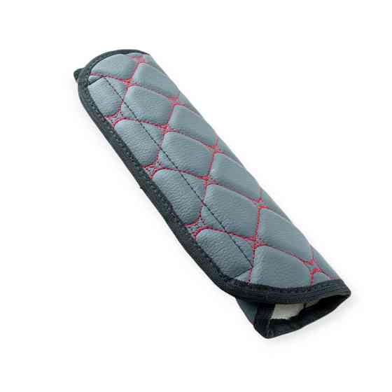 Чехол безопасности l кожзам серый, красный ромб ремня Мукачево