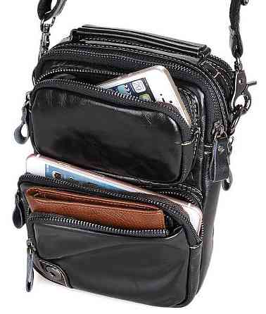 Сумка чоловіча Vintage 14437 Чорна Київ