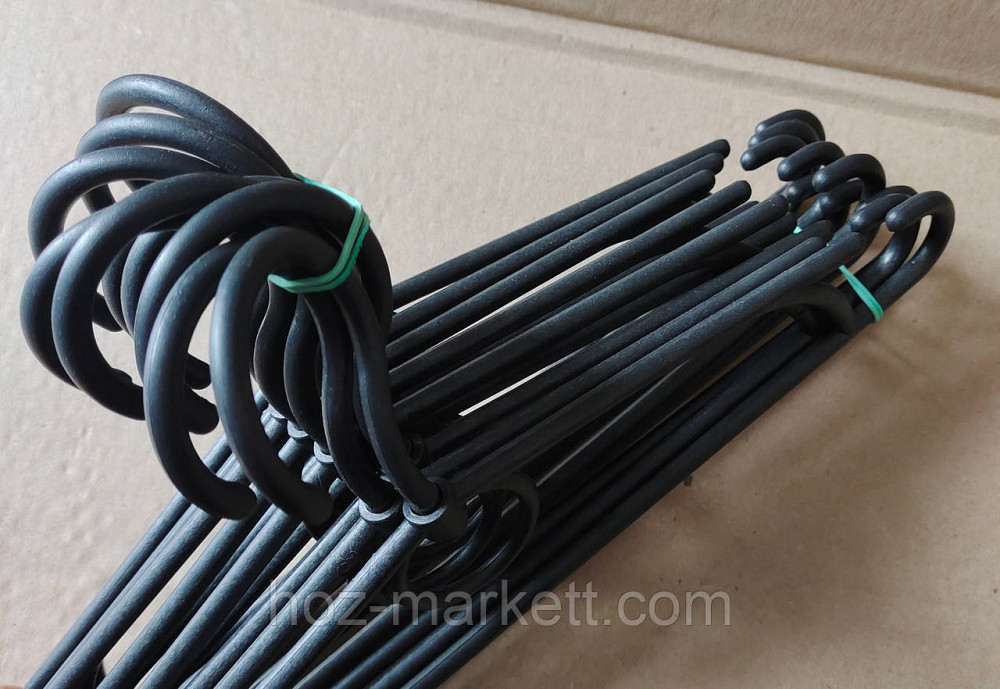 Дитячі вішалки плічка, тремпіль пластиковий із поворотним гачком чорний 32 см 10 шт. уп Польща Харків - фото 3