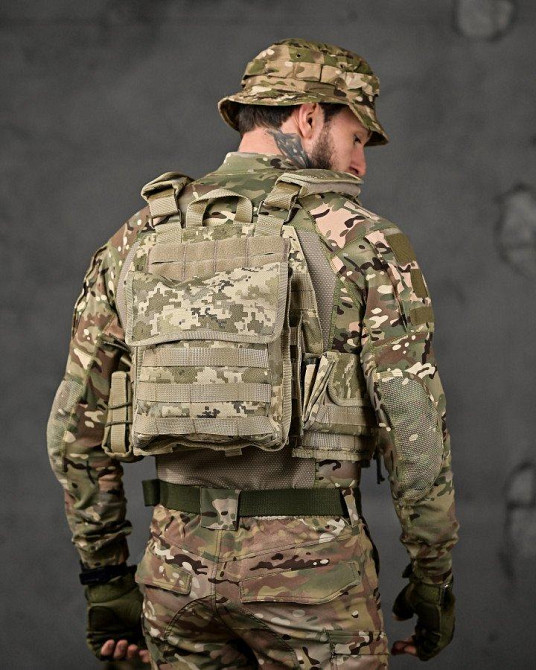 Плитоноска 4 швидкі скидання Cordura піксель ВТ7930 Одеса - фото 7