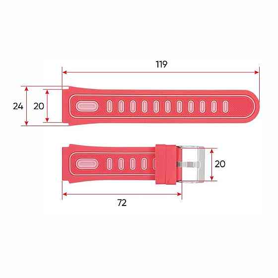 Ремешок для смарт часов DF91 Pink SBR Киев