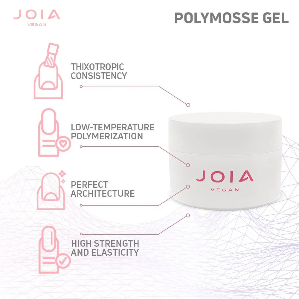 Муссовый акри-гель Polymousse Gel розовый 04 Berry Muse JOIA vegan 15 мл Киев - изображение 13