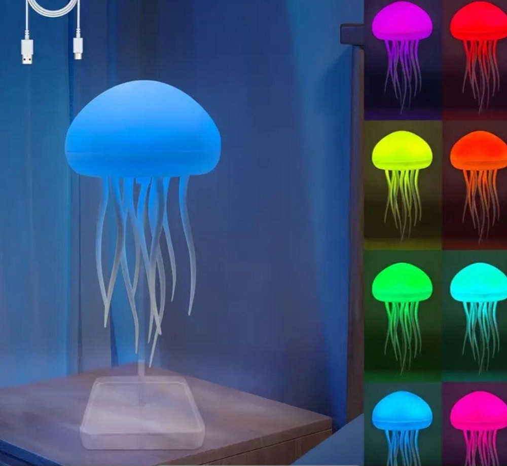 Лампа Медуза светодиодная декоративная 86 на 232 мм разноцветный Киев - изображение 1