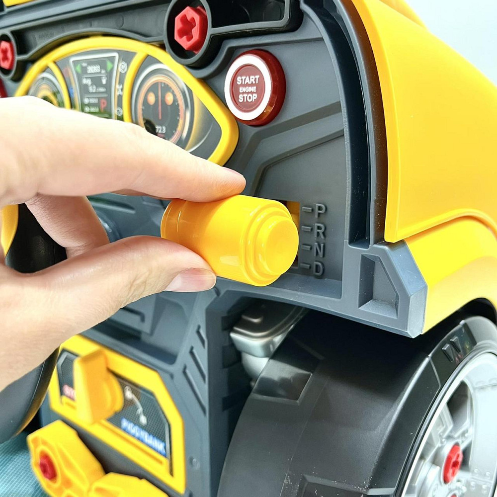 Машина-конструктор 59 деталей звук підсвічування Жовтий (D001-1) Чернигов - изображение 8