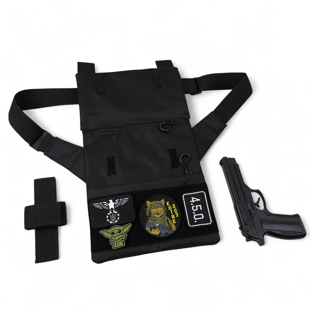 Сумка нагрудна водонепроникна, Сумка через плече чоловіча плетена Чоловіча тактична з кордури MC-15 Львів - фото 5