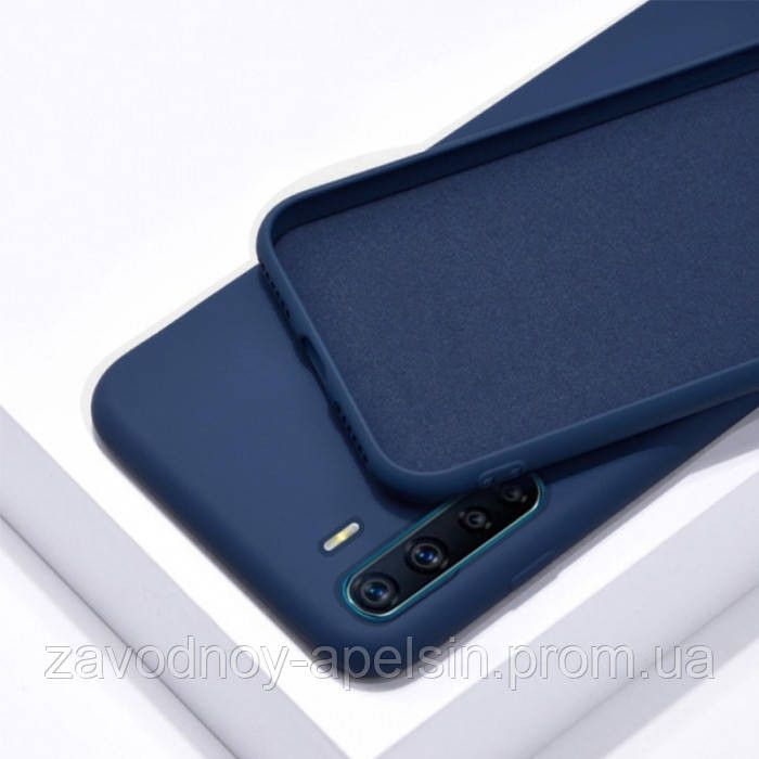Oppo A91 Reno 3 силиконовый чехол (синий) Одесса - изображение 2