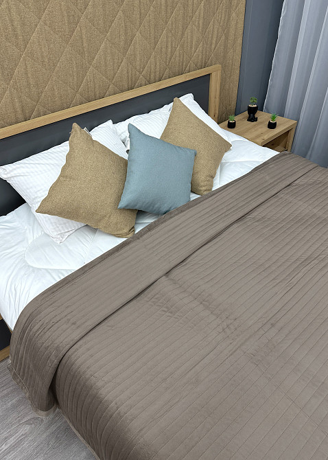 Покривало велюрове Кing Size 220х240 см колір какао (85-212) Київ - фото 7