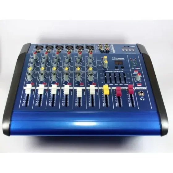 Професійний 7-канальний активний мікшерний пульт Mixer BT6300D: частотний діапазон 100 Гц – 20 кГц, 230 В Одеса