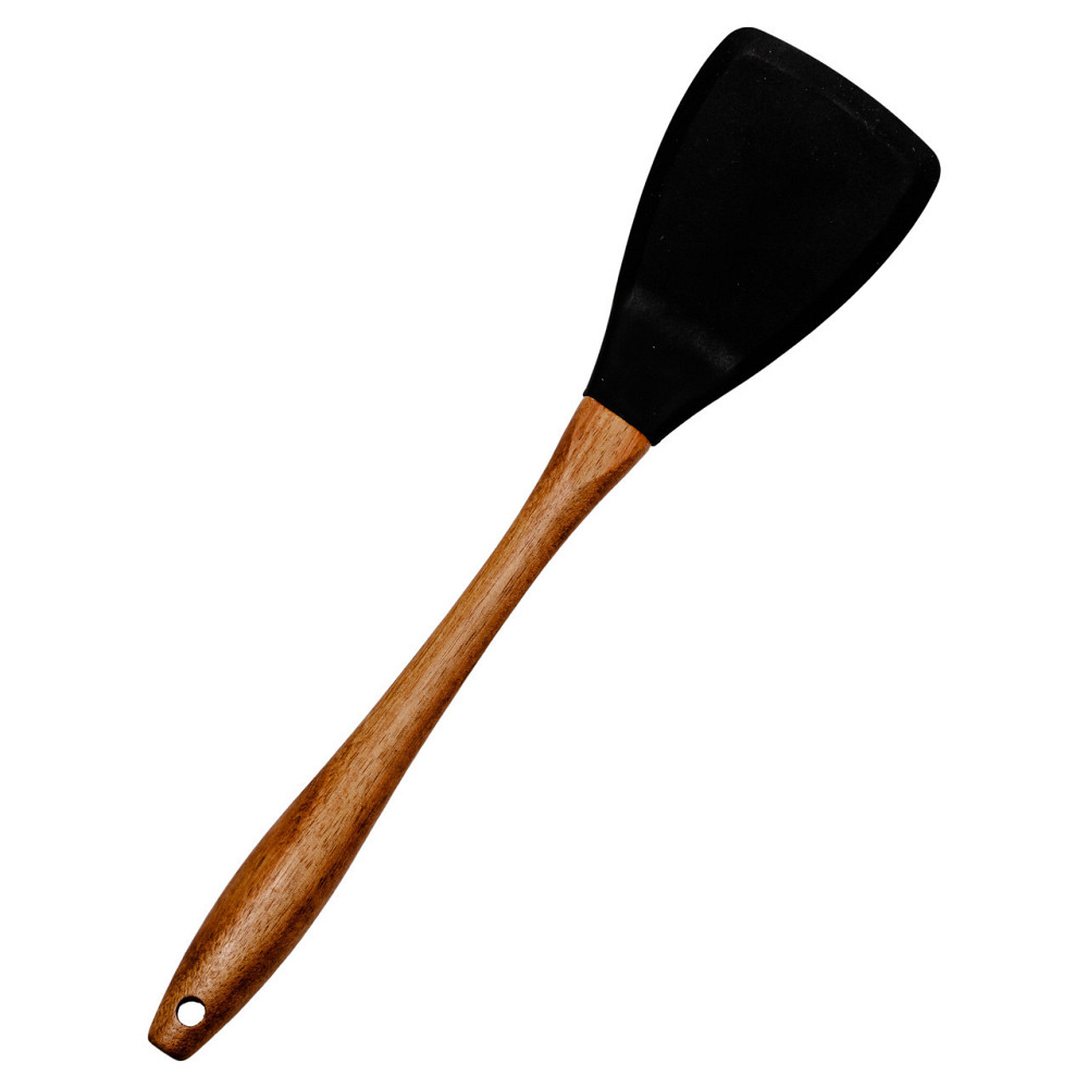 Силіконова лопатка для сковороди з дерев'яною ручкою Київ - фото 3