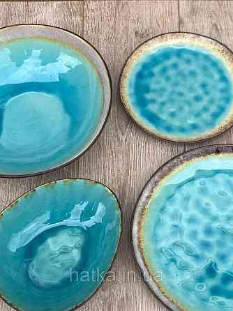 Салатник Olens "BLUE LAGUNA" 27x7 см кераміка круглий блакитний Київ