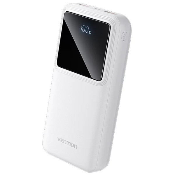УМБ Vention 20000mAh 22.5W 3A,PD,QC 3.0, Micro-USB,USB-C,2xUSB-A, LED Display White Київ - фото 1