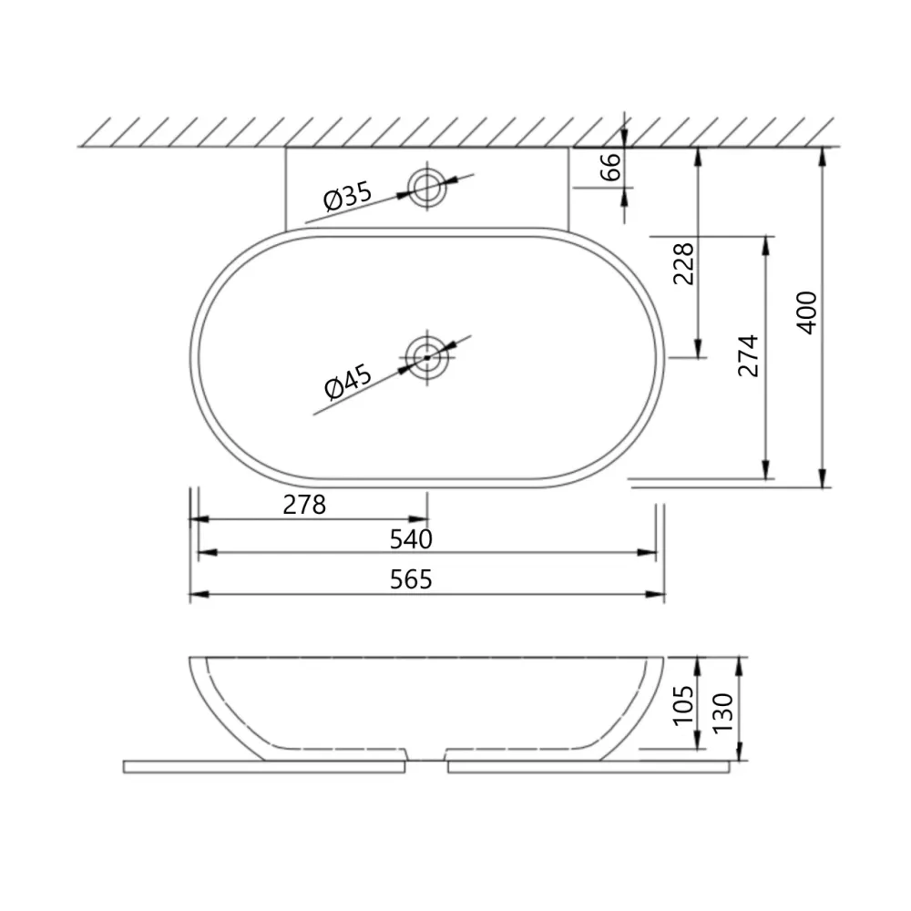 Раковина Qtap Cardinal 565х400х130 White QT0411K177WN Київ - фото 2