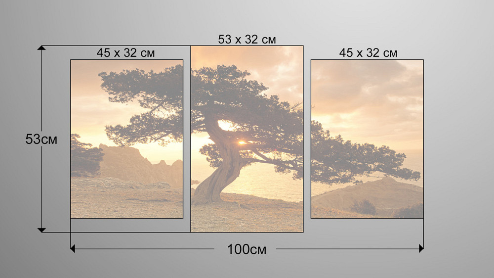 Модульна картина Природа Дерево Art-82_3 Київ - фото 4