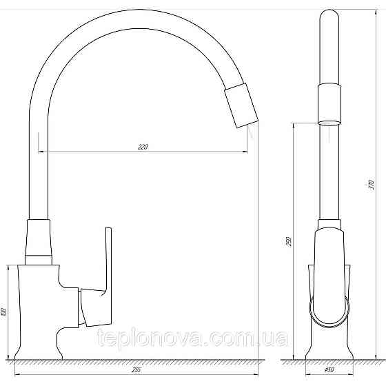 Змішувач для кухні Globus Lux Laguna GLA-0203SL-SB Чернівці