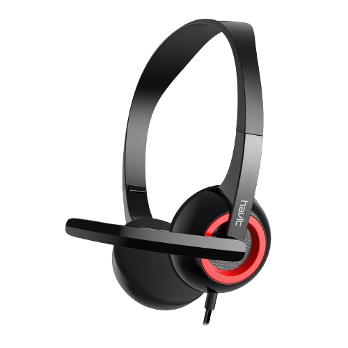 Навушники Havit HV-H202d з мікрофоном AUX чорний/червоний Житомир - фото 1