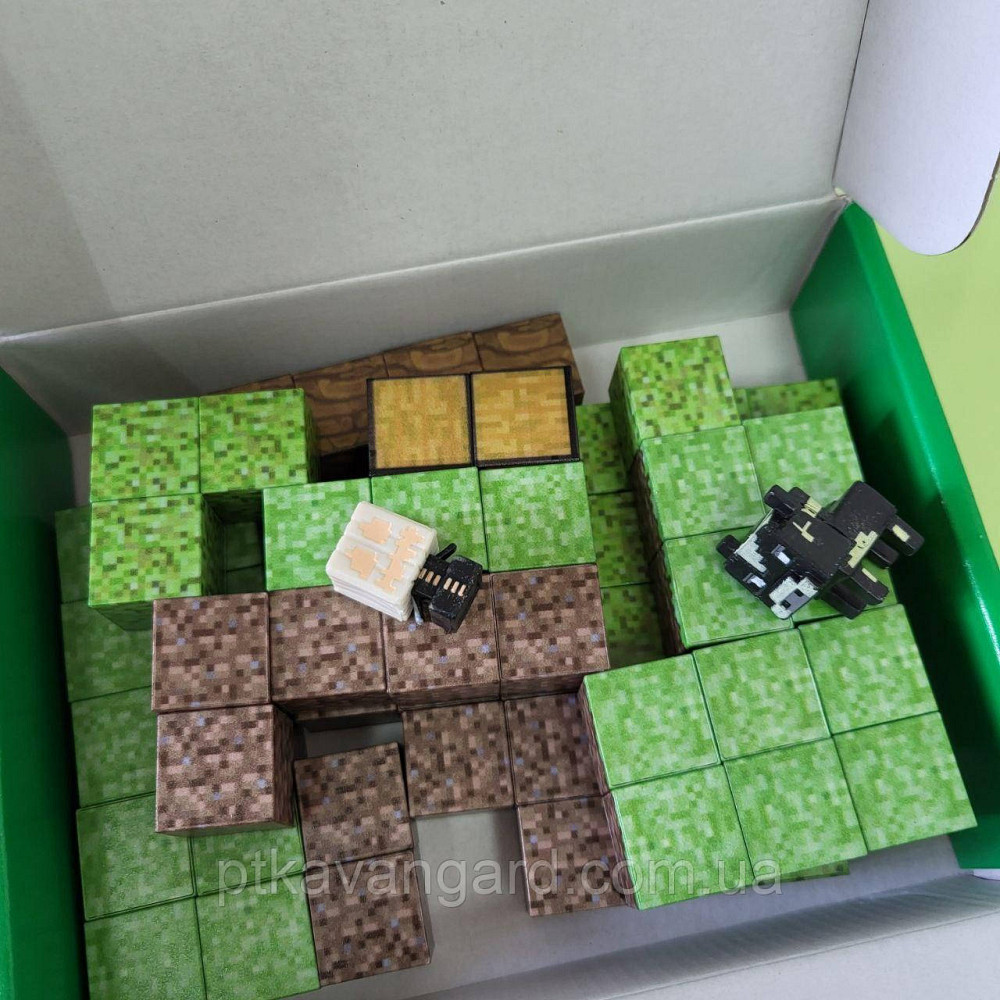 Конструктор магнітний майнкрафт 66 магнітних блока дерево на землі Dream World LZCK 041 Хмельницький - фото 2