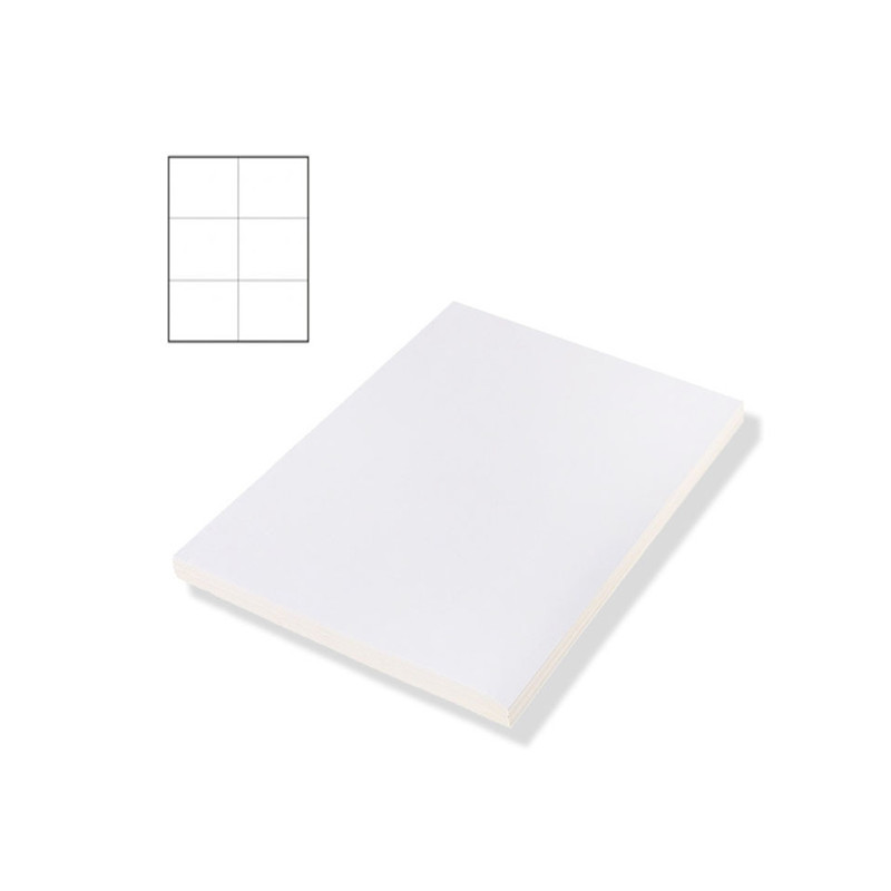 Бумага А-4 самокл. 105*99 мм для маркировки (6 шт. на листе, 100 листов в пачке) Павлоград - изображение 1