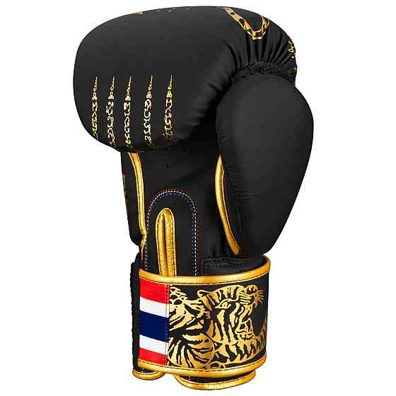 Боксерские перчатки Phantom Muay Thai Black Gold 16 унций (Бинты 4м. в подарок) Киев