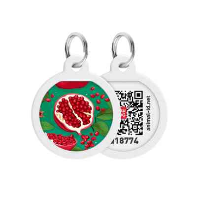 Адресник для тварин WAUDOG Smart ID з QR паспортом "Гранати", коло 25 мм (225-4052) Вінниця