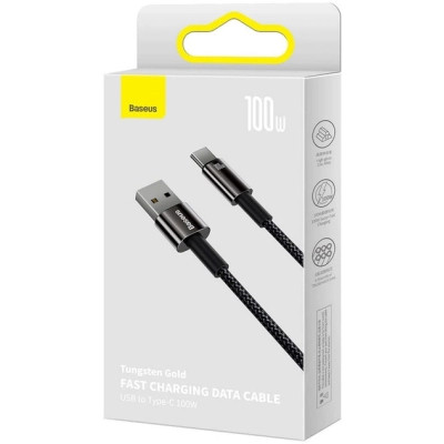 Дата кабель USB 2.0 AM to USB-C 1.0m 100W black Baseus (CAWJ000001) Винница - изображение 12