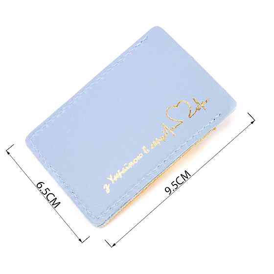 Оригинальный кожаный картхолдер комби двух цветов Сердце GRANDE PELLE 16701 Желто-голубой Киев