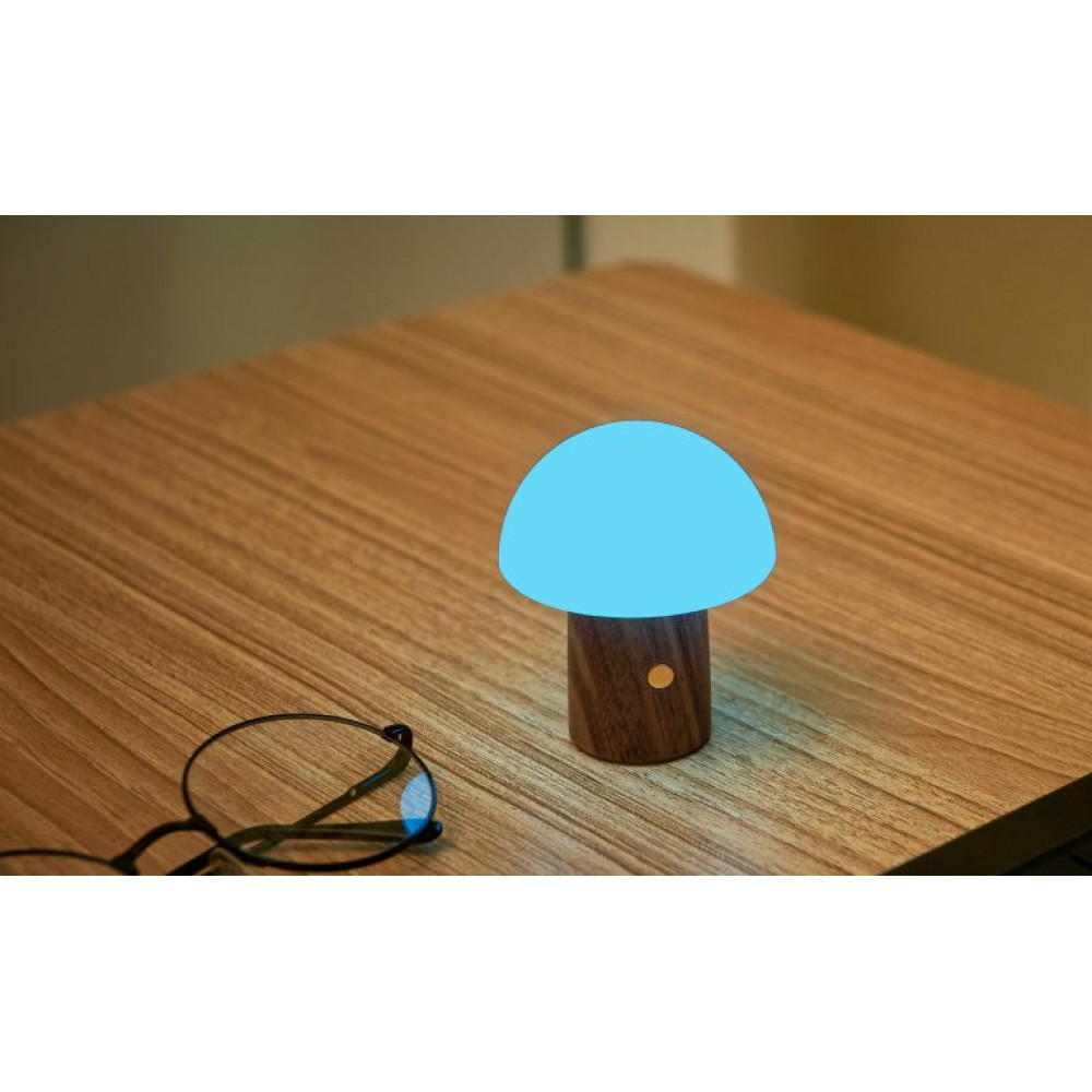 Светильник на аккумуляторе Gingko Alice Mushroom Lamp Super Mini RGB 65 мм (Орех) Киев - изображение 5