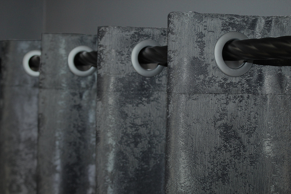 Комплект штор на люверсах VR-Textil Жакард Sultan XO № 1123ш 150х250 см 2 шт Графітовий (37-0027) Київ - фото 8