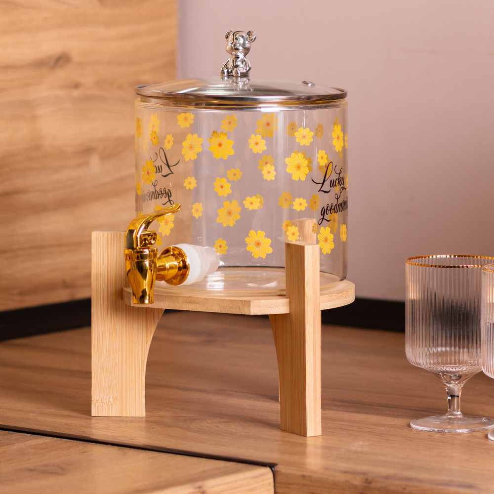 Лимонадниця з краном на дерев'яній підставці 2.6 л Київ - фото 5