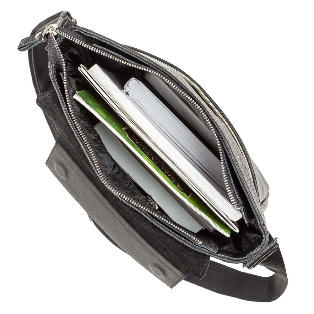 Сумка SHVIGEL 11080 з натуральної шкіри Чорна Київ - фото 4